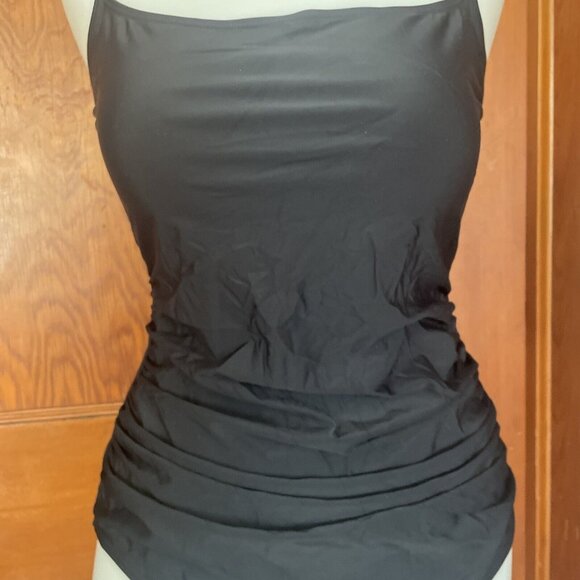 Eomenie Women's One Piece Swimsuit Tummy Control,1 Piece Swimsuit, SIZE L, Black - Picture 3 of 9